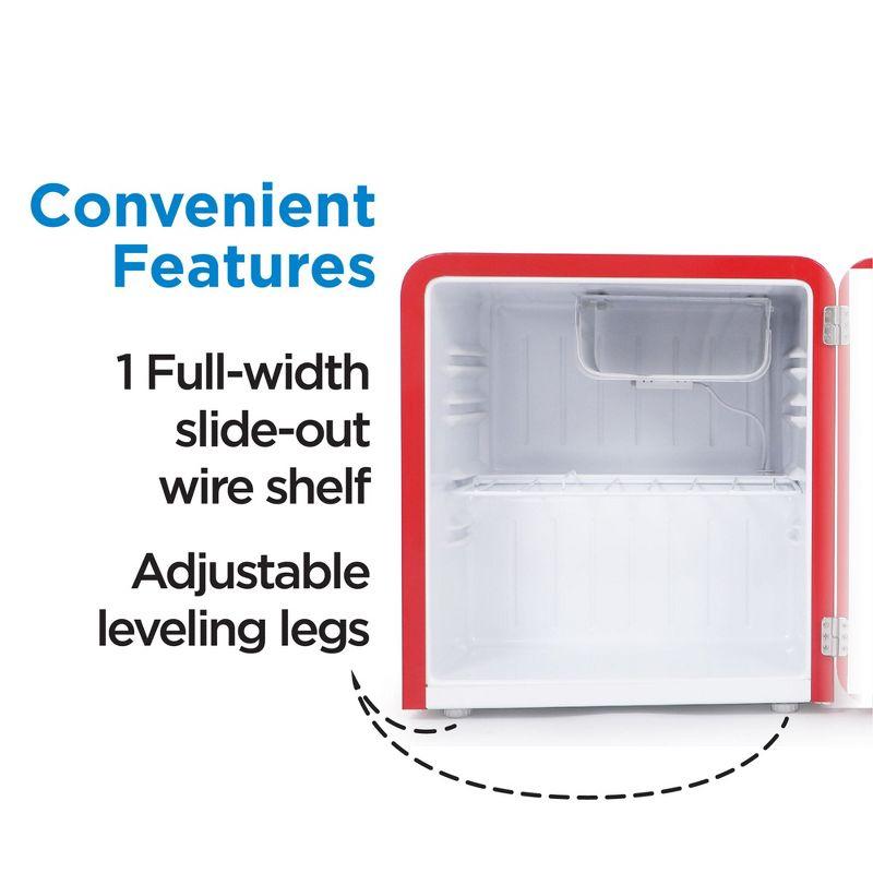COMMERCIAL COOL Retro Refrigerator 1.6 Cu. Ft., Red