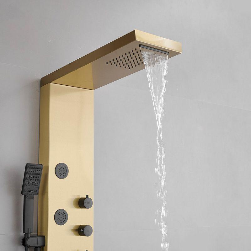 BWE 5-Jet Rainfall Shower Tower Shower Panel System with Waterfall Shower Head and Shower Wand