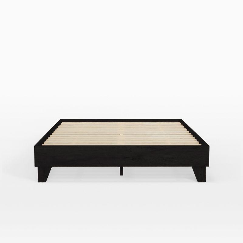 eLuxury Wooden Platform Bed Frame, California King, Black