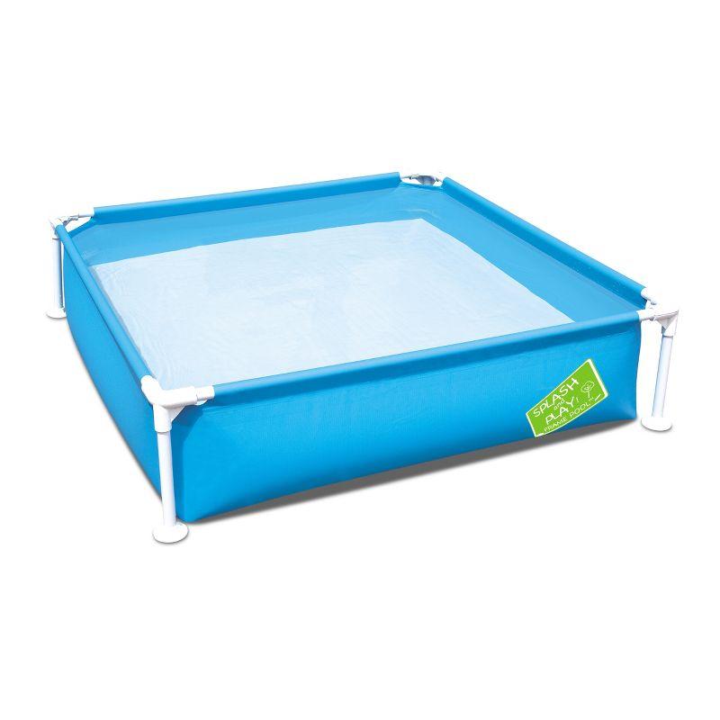 Blue Square Metal Frame Kids' Above Ground Pool