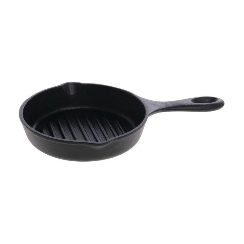 Norpro Pre-Seasoned Black Cast Iron Mini Grill Pan