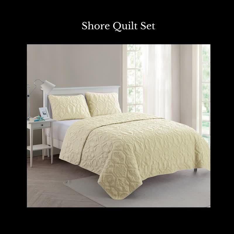 VCNY Shore 3-Piece Embossed Quilt Set & Reviews | Wayfair