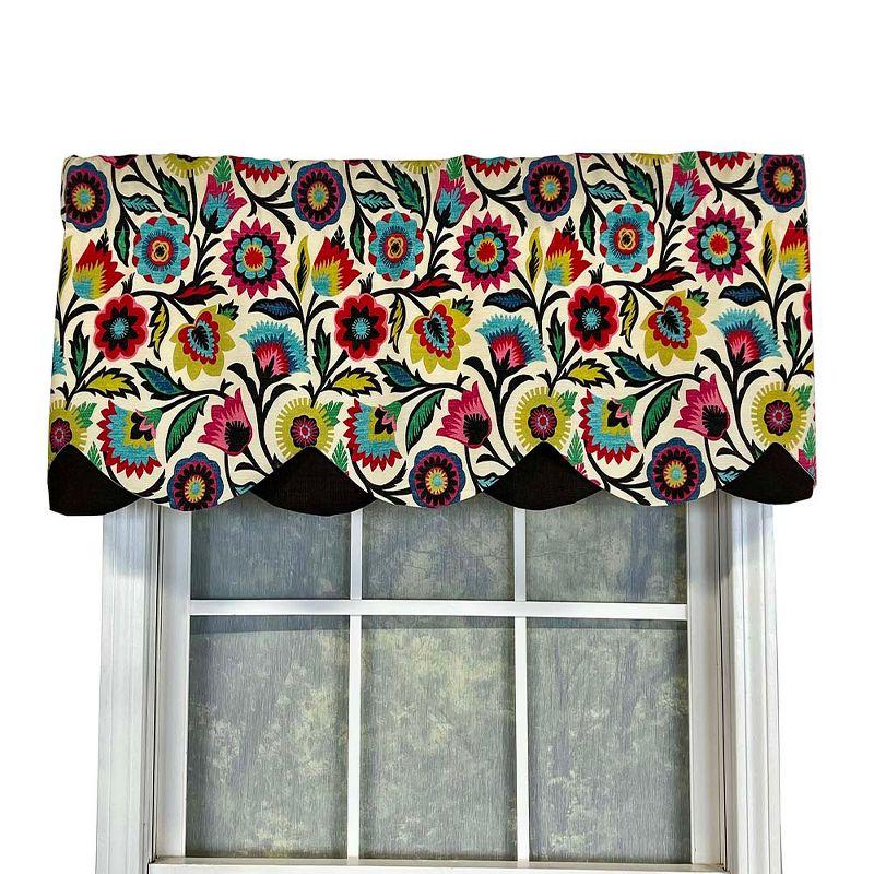 Fiesta Floral Multicolor Cotton Rod Pocket Valance