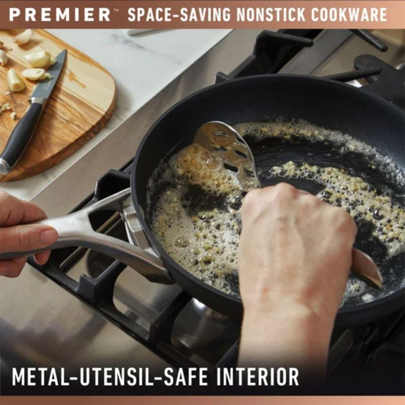 Calphalon Premier Space Saving 1.5 Quart Sauce Pan with Lid, Hard-Anodized Nonstick Cookware w/ MineralShield Technology, Dishwasher & Oven Safe