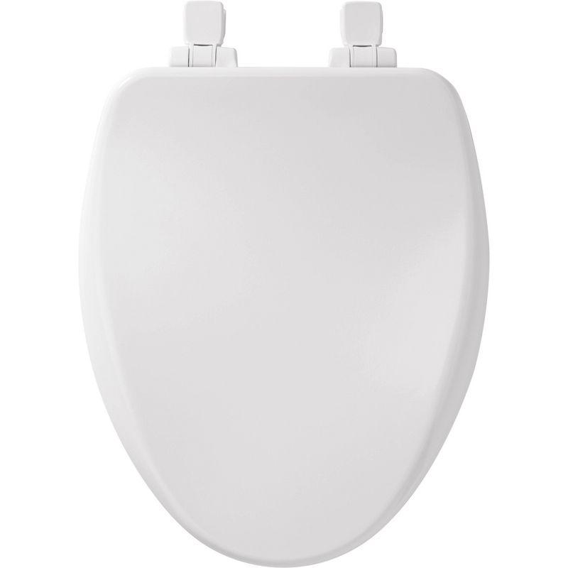 Mayfair by Bemis Alesio Enameled Wood Toilet Seat Removes for Easy Cleaning and Never Loosens White