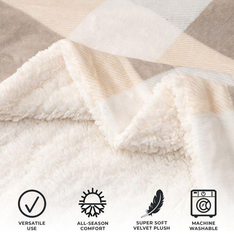 Velvet Plush Soft Fleece Reversible Throw, Warm and Comfortable Bed Blanket - Great Bay Home