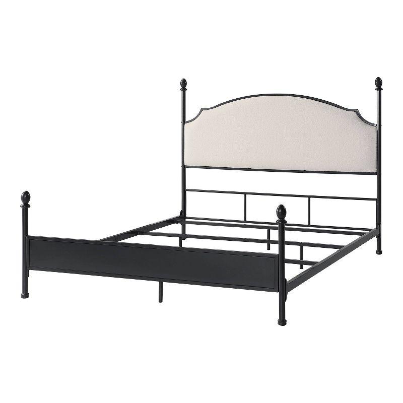 Blakesburg Upholstered Metal Four Poster Bed