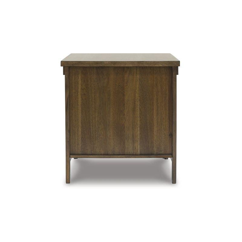 Signature Design by Ashley Casual Moriville End Table, Grayish Brown