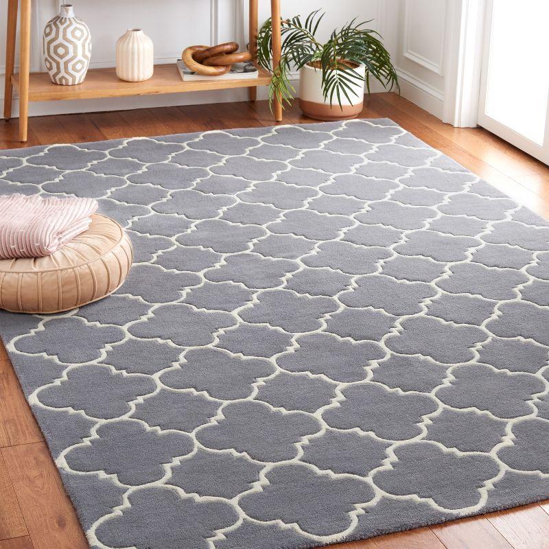 Chatham Dark Grey and Ivory Hand-Tufted Wool Area Rug