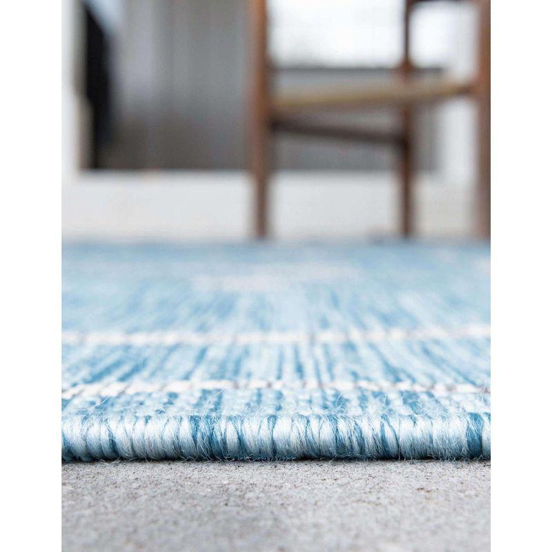 Unique Loom Outdoor Botanical Curl Damask Woven Area Rug