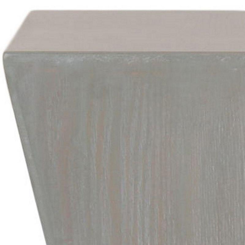 Gray Square Wood Transitional Accent Table