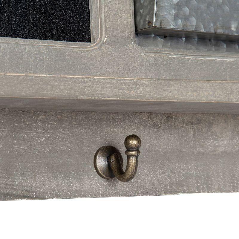 Kate and Laurel Solid Wood Wall Organizer