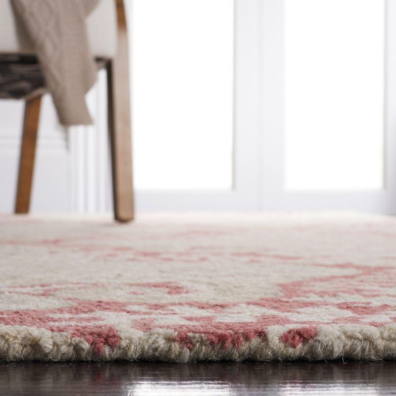Micro-Loop MLP539 Hand Tufted Indoor Area Rug - Pink/Beige - 5'x5' - Safavieh