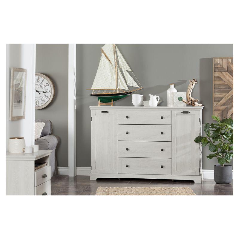 Avilla Modern Winter Oak 2-Drawer Nightstand with Open Cubby