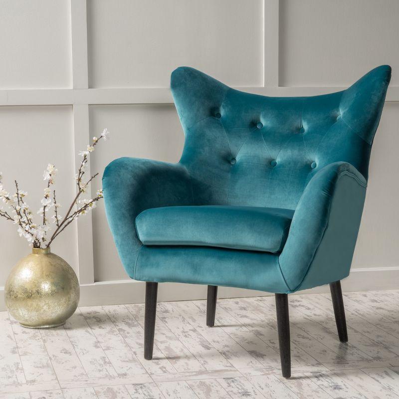 Alyssa New Velvet Armchair - Christopher Knight Home