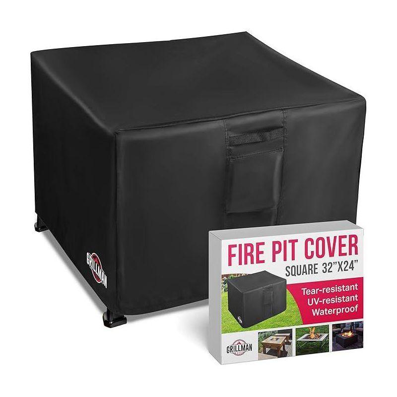 Heavy Duty Black 32'' Square Fire Pit Cover