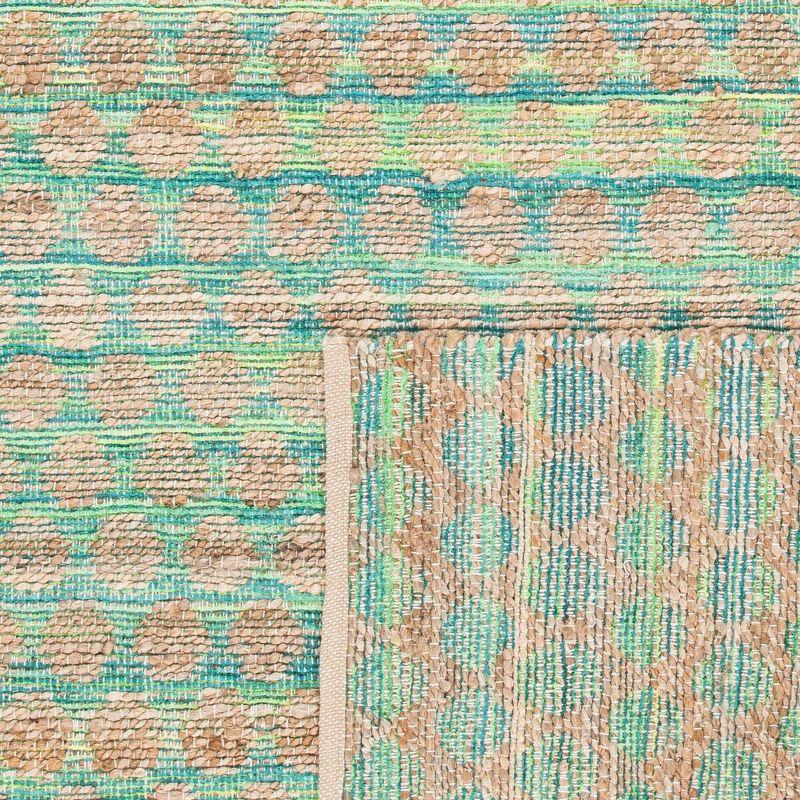 Cape Cod CAP820 Woven Indoor Area Rug - Teal/Natural - 4'x6' - Safavieh