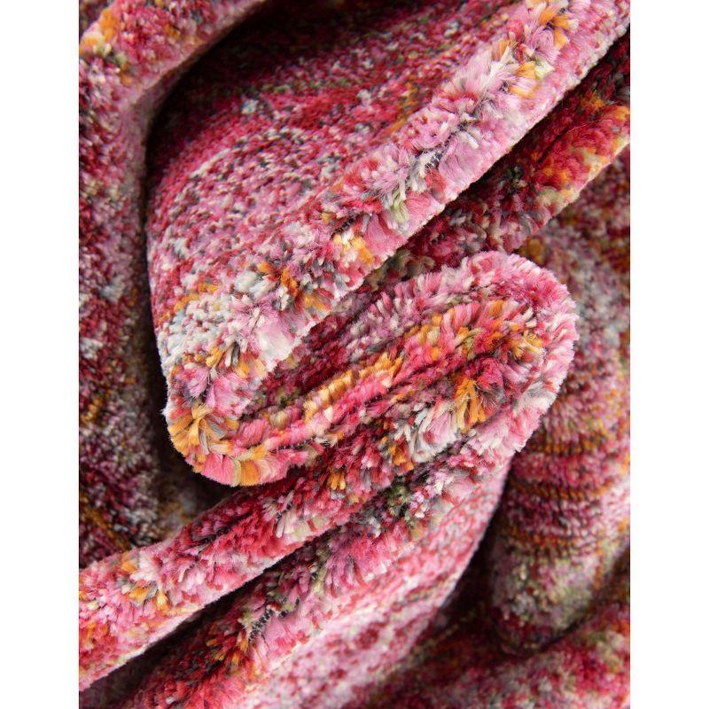 Unique Loom Baracoa Collection Area Rug - Coppelia (7'  x 10' Rectangle Pink/Ivory)