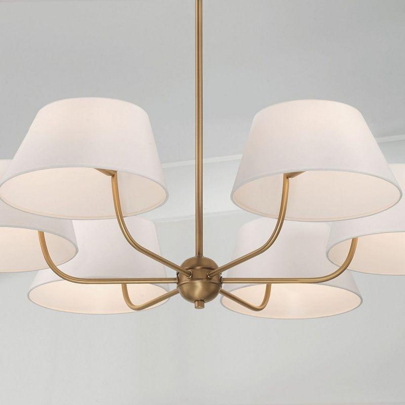 Capital Lighting Welsley 6 - Light Chandelier in  Aged Brass