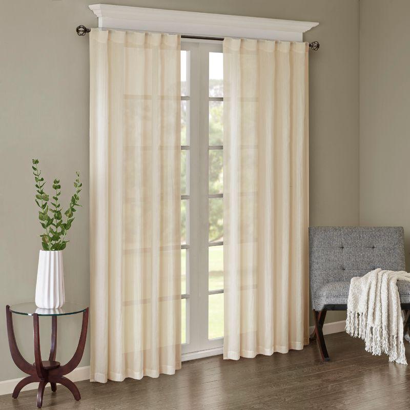 Madison Park Harper Solid Crushed Curtain Panel Pair (Set of 2)