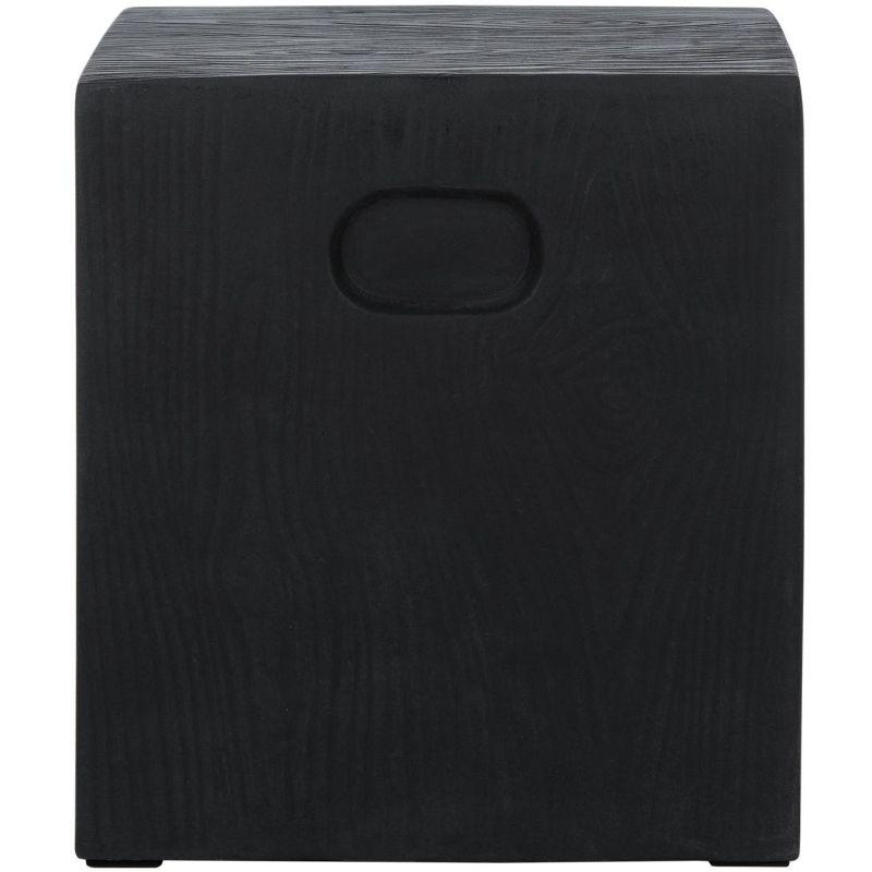 Cube Accent Stool - Indoor/Outdoor - VNN1003 - Black - Safavieh