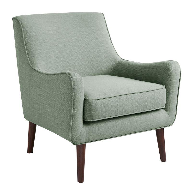 Liam Seafoam Mid-Century Accent Chair with Espresso Wooden Legs