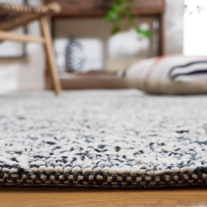 Textural TXT201 Hand Tufted Indoor Area Rug - Black/Ivory - 6'x6' - Safavieh