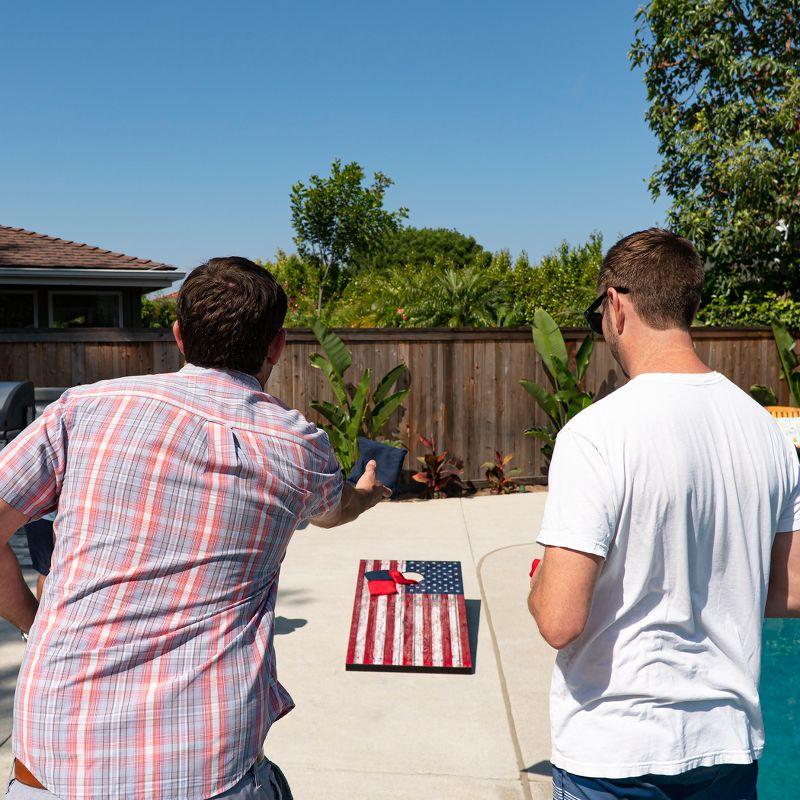 GoSports American Flag Regulation Cornhole Set with Carrying Case