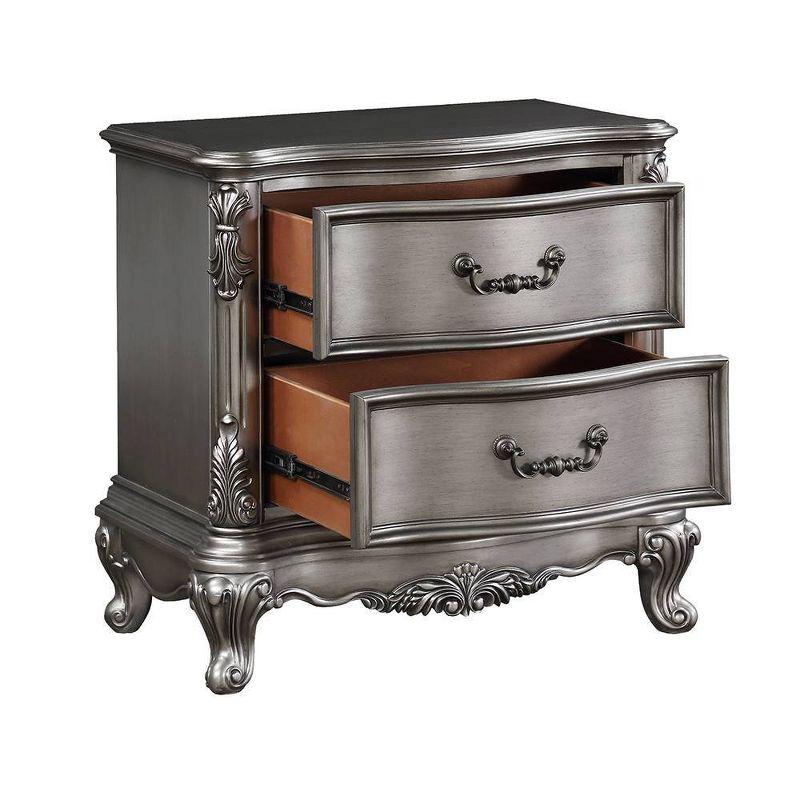 Acme Furniture Ariadne Nightstand Antique Platinum Finish