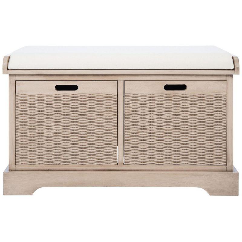Landers 2 Drawer Cushion Bench - BCH5702 - Sand - Safavieh