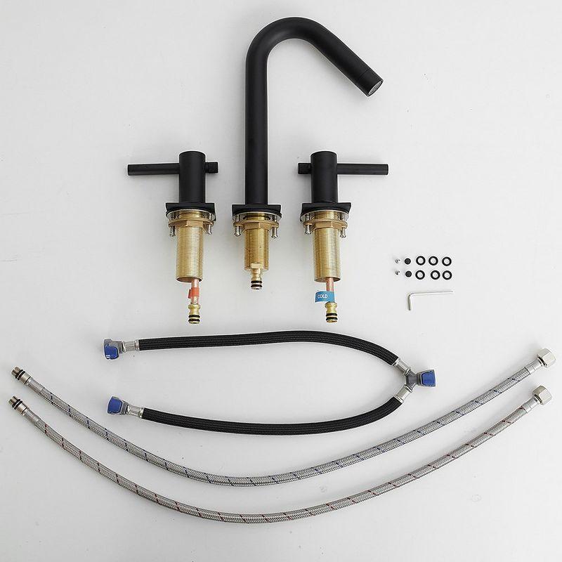 Widespread 2-handle Bathroom Faucet with Drain Assembly