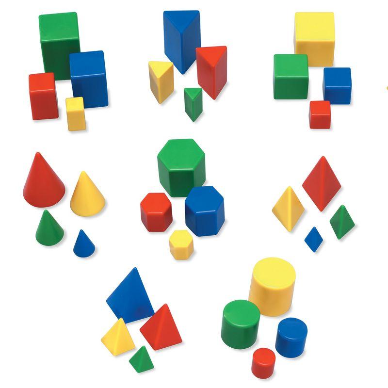 Colorful Plastic Mini GeoSolids Shapes Set for Kids