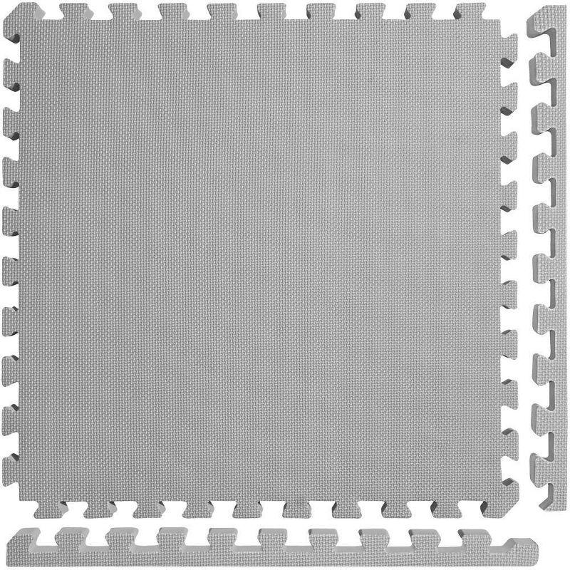 Gray Extra Thick Interlocking EVA Foam Gym Mat Tiles