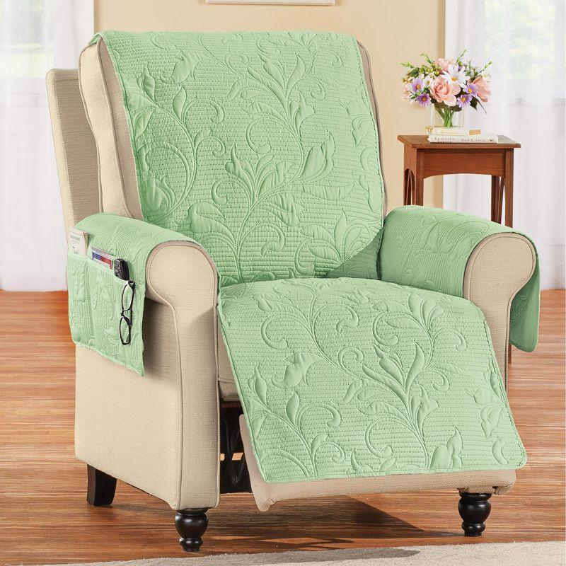 Leaf Scroll Quilted Furniture Protector