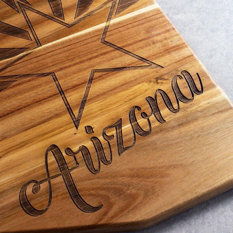 Rock & Branch Origins Arizona Cutting Board Brown:  Acacia, Lightweight, Hand Wash, 11.75" x 13.5"