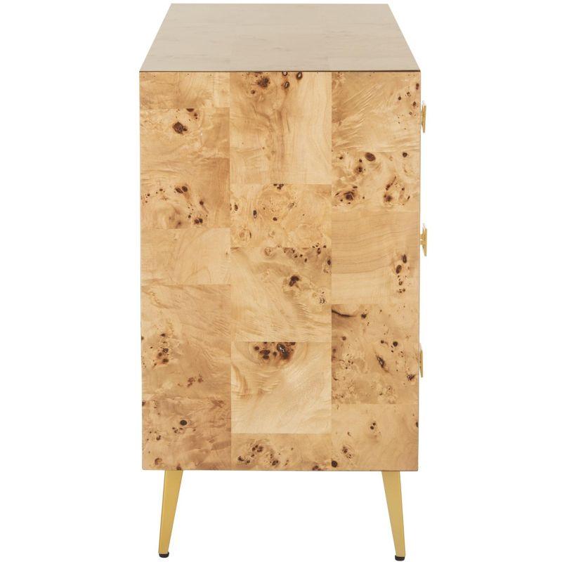 Katia 3 Drawer Chest - CHS6413 - Natural/Gold - Safavieh