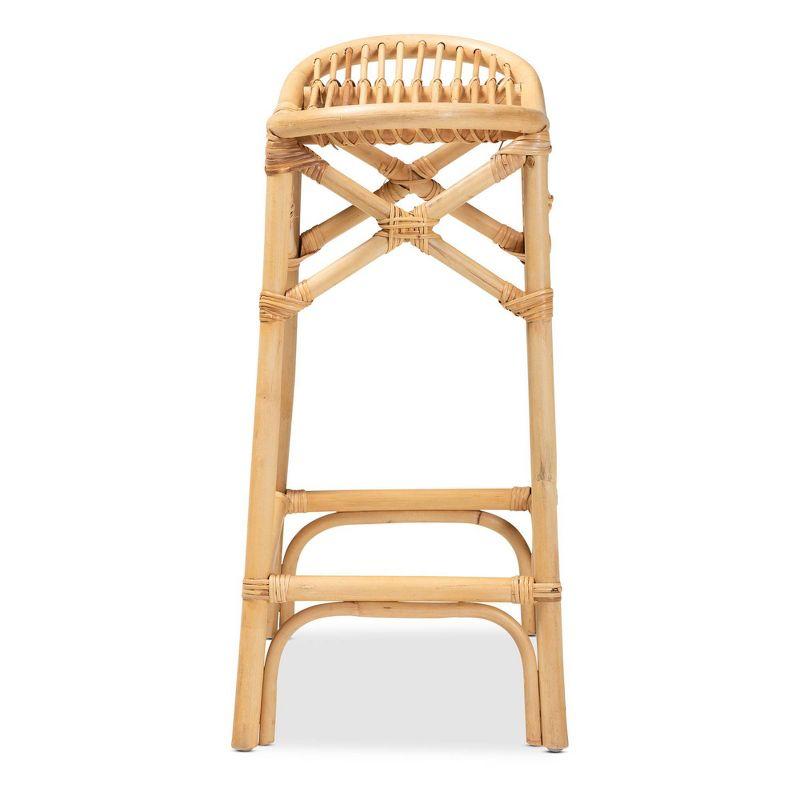 Elgon Rattan Counter Height Barstool Natural/Brown - bali & pari