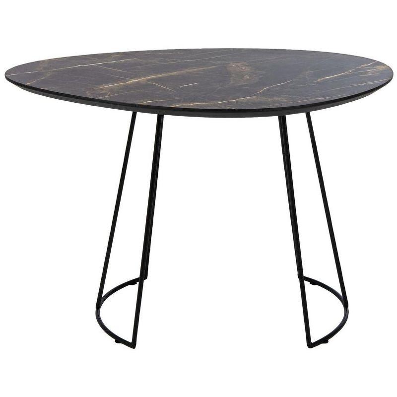 Brooks Black Iron Triangular Side Table