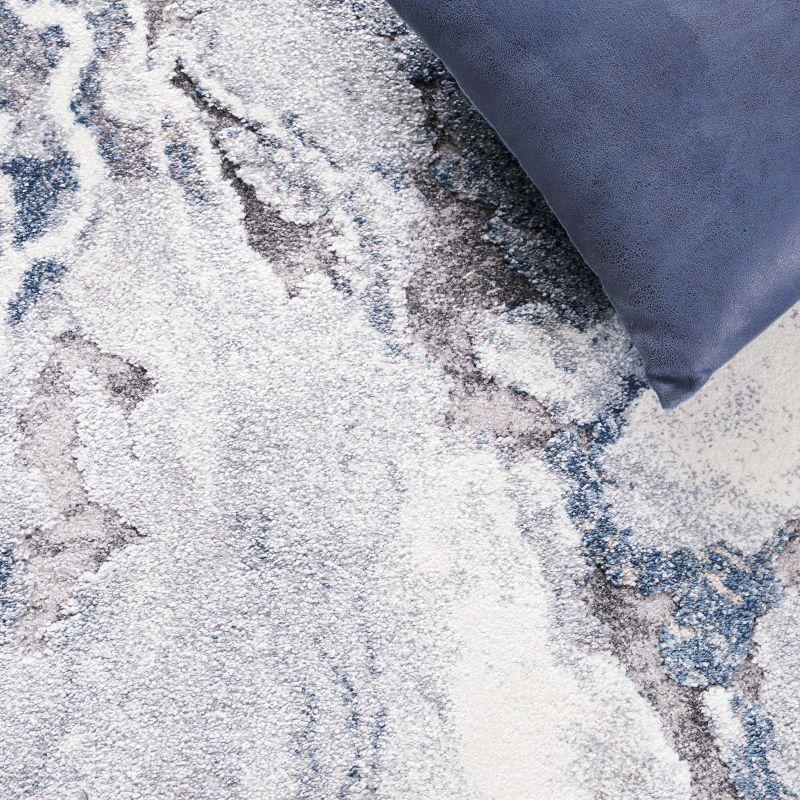 Cyrus Shag CYR121 Power Loomed Indoor Area Rug - Ivory/Blue - 6'7"x9'2" - Safavieh