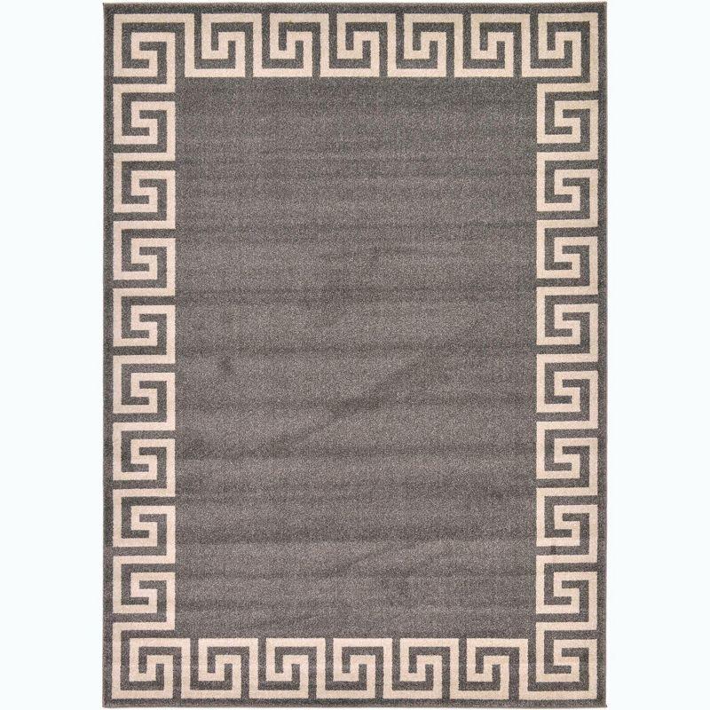 Unique Loom Athens Collection Area Rug - Modern (7' 1" x 10' Rectangle Gray/Beige)