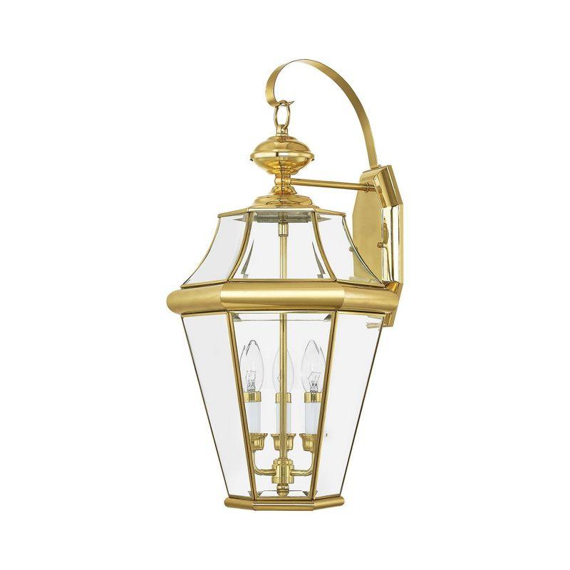 Livex Lighting Georgetown 3 - Light Wall Light in  Polished Brass