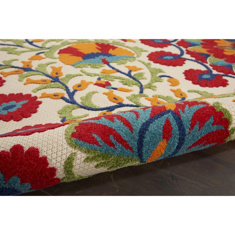 Nourison Aloha Transitional Floral Outdoor Rug