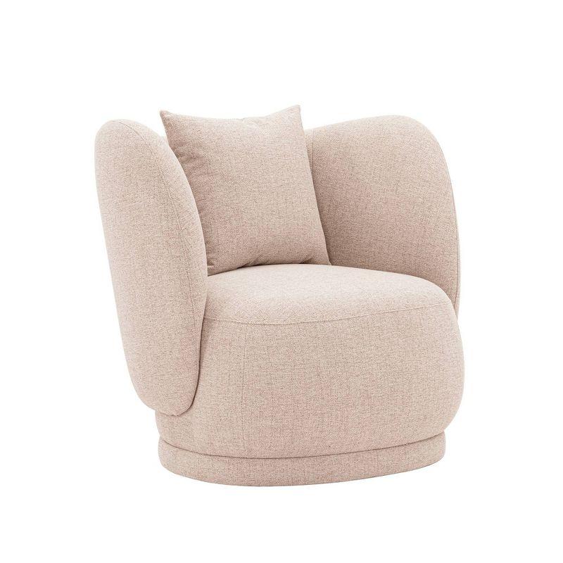 Siri Contemporary Linen Upholstered Accent Chair with Pillows - Manhattan Comfort