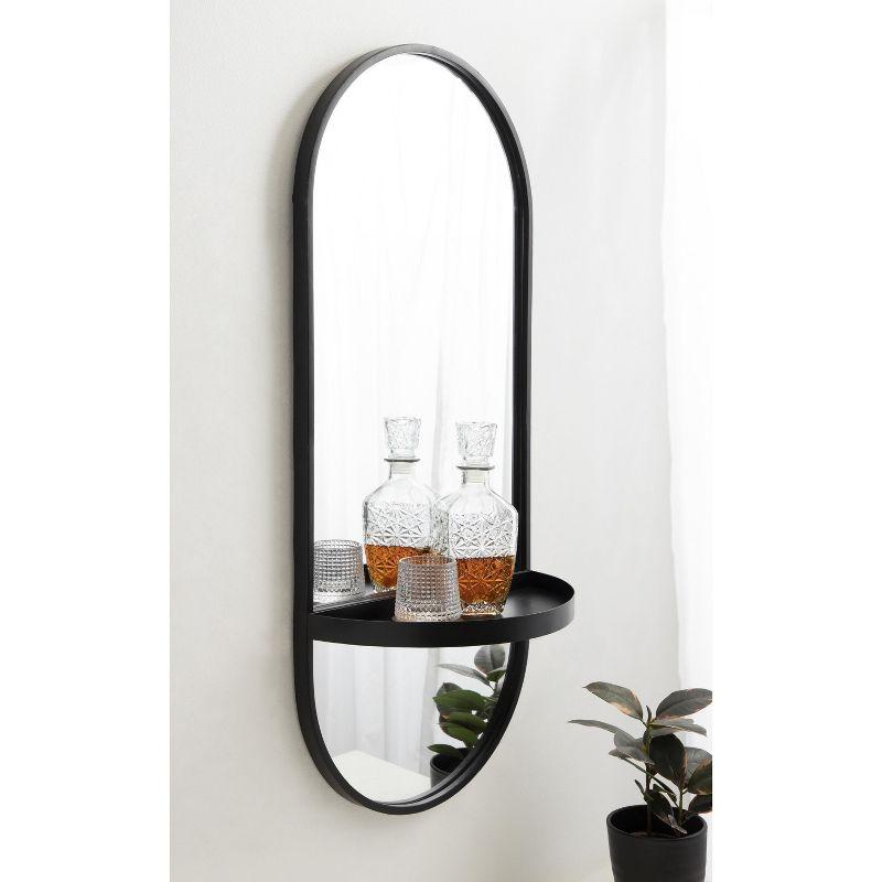 Kate and Laurel Estero KD Metal Wall Mirror with Shelf