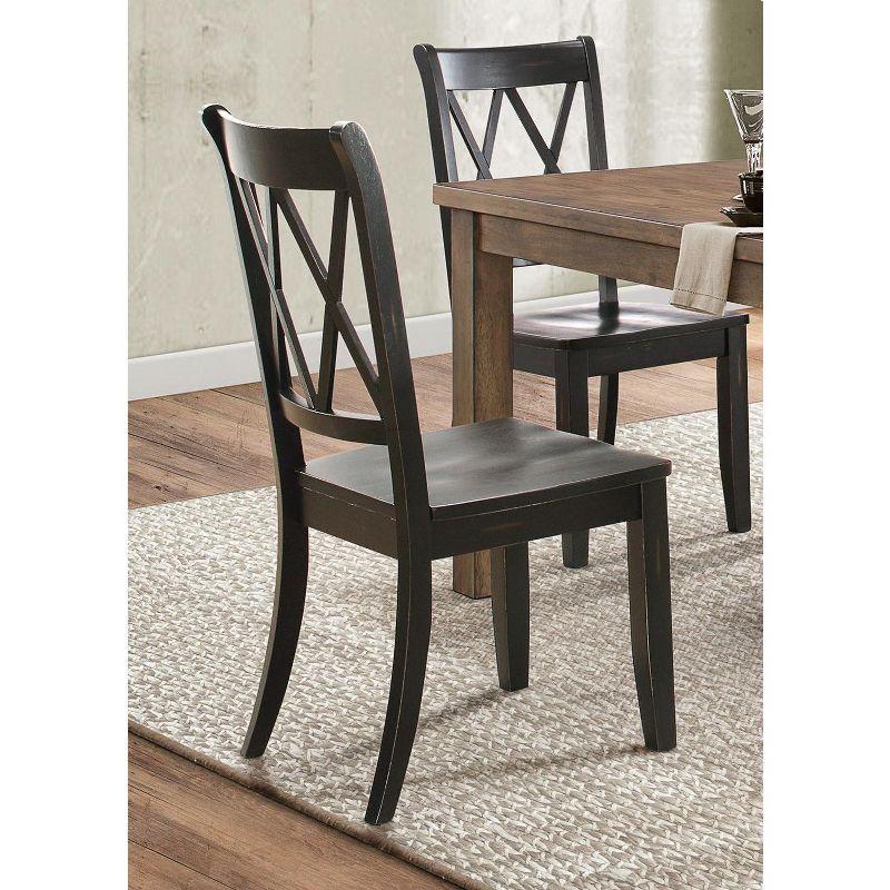 NicBex Set of 2 Transitional Style Dining Chair Kitchen Upholstered High Backrest Side Chair for Dining Room,Black
