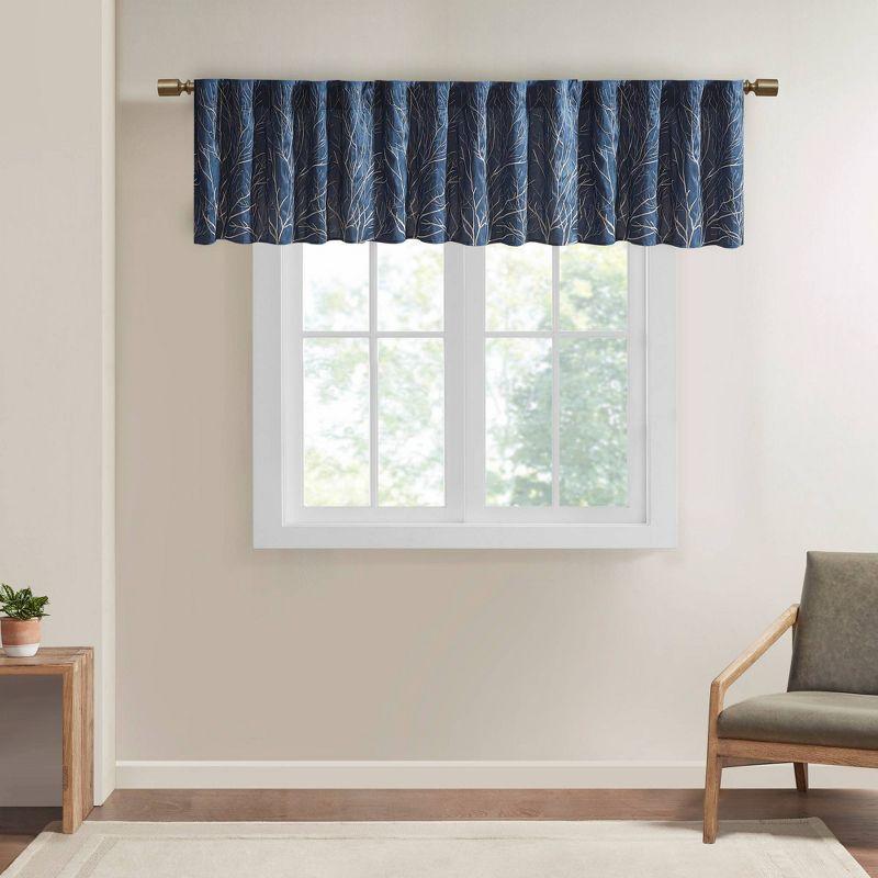 Andora Faux Silk Embroidered Window Valance