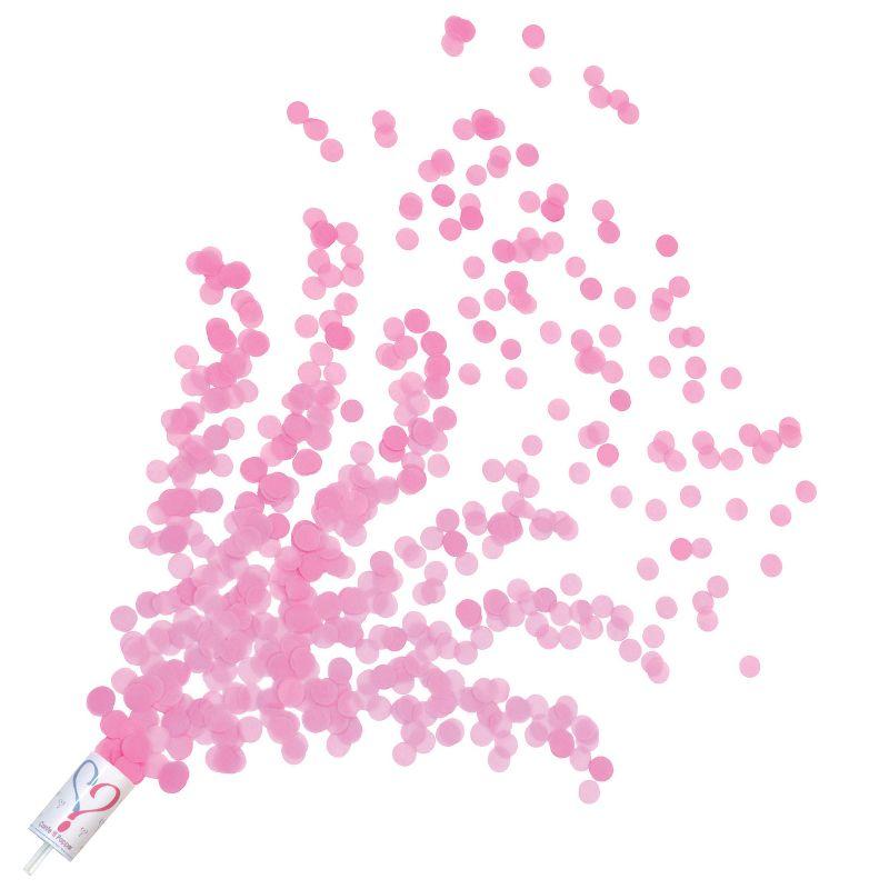 Beistle Pink Gender Reveal Push Up Confetti Poppers, (8/Pkg) Pink