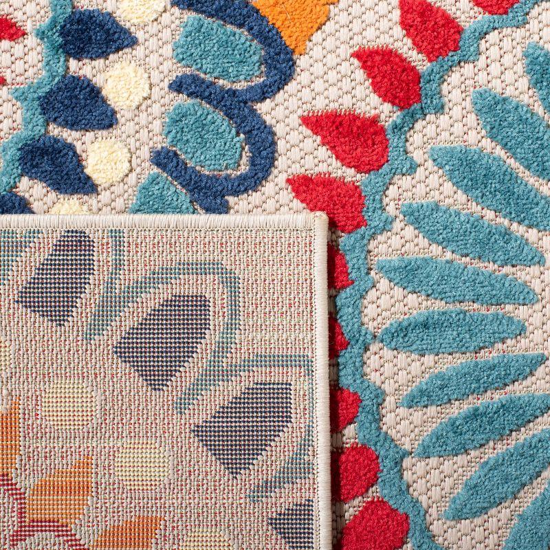Cabana CBN382 Power Loomed UV Resistant Indoor/Outdoor Area Rug - Blue/Ivory - 5'3"x7'6" - Safavieh