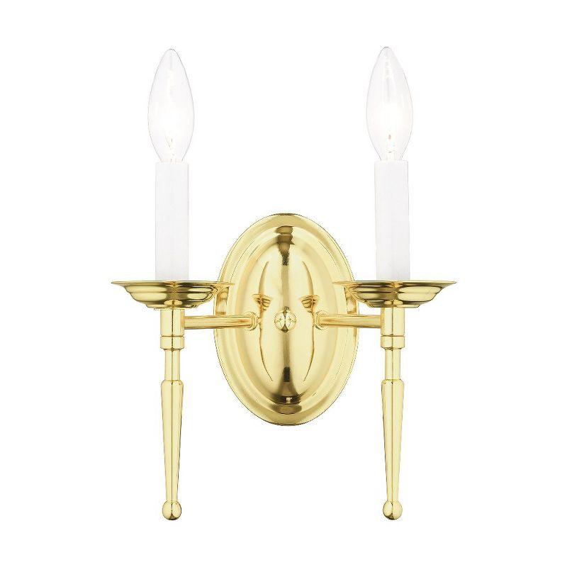 Williamsburgh Polished Brass 2-Light Wall Sconce