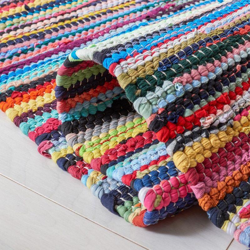 Rag Rug RAR128 Hand Woven Indoor Runner Rug - Multi - 2'3"x12' - Safavieh.